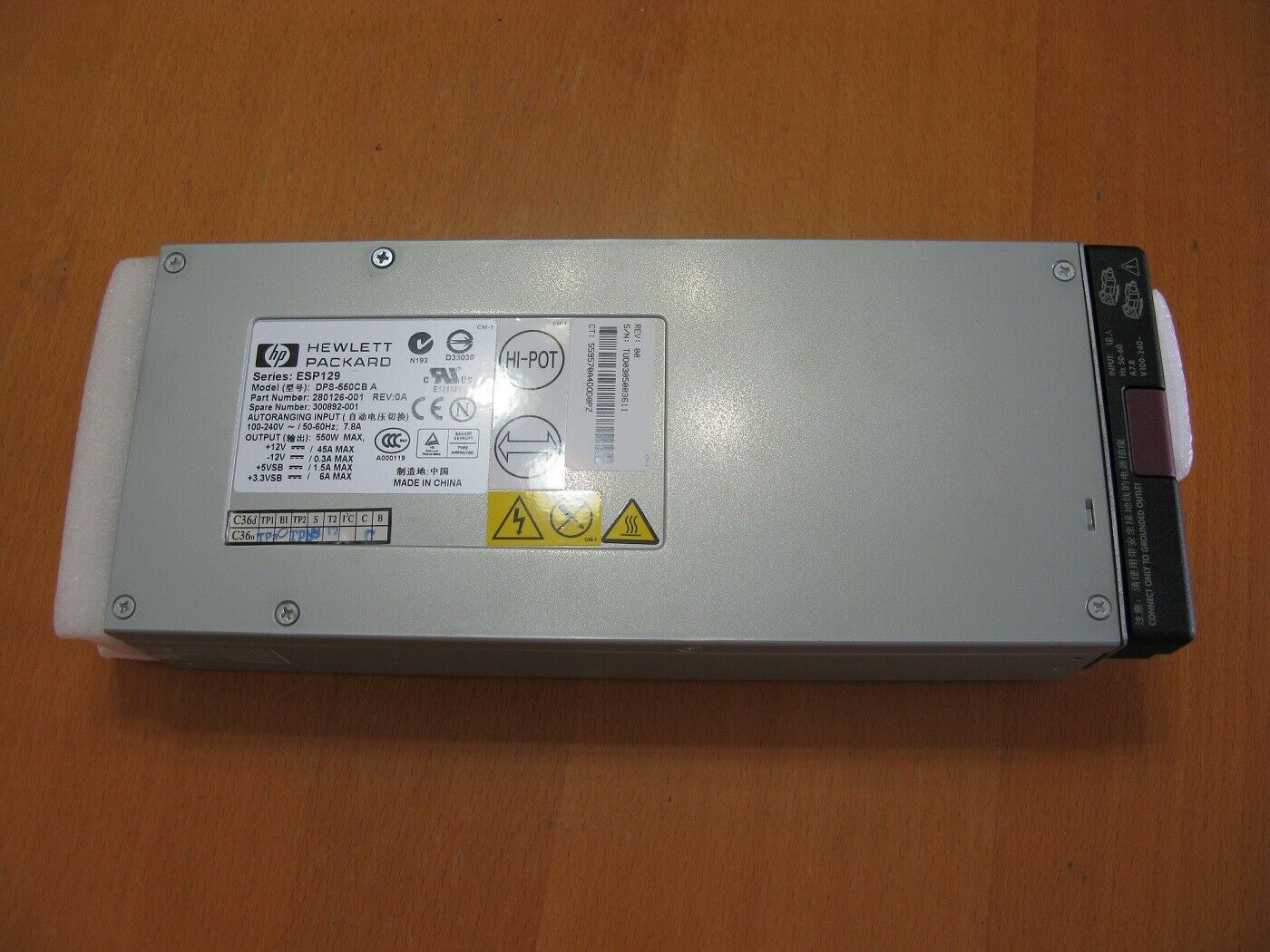 HP ProLiant DL560 Server Power Supply 55W Series ESP129 DPS-550CB // 300892-001 / 280126-001 (Used) // สินค้ารับประกัน โดย บริษัท อะไหล่เซิร์ฟเวอร์ จำกัด
