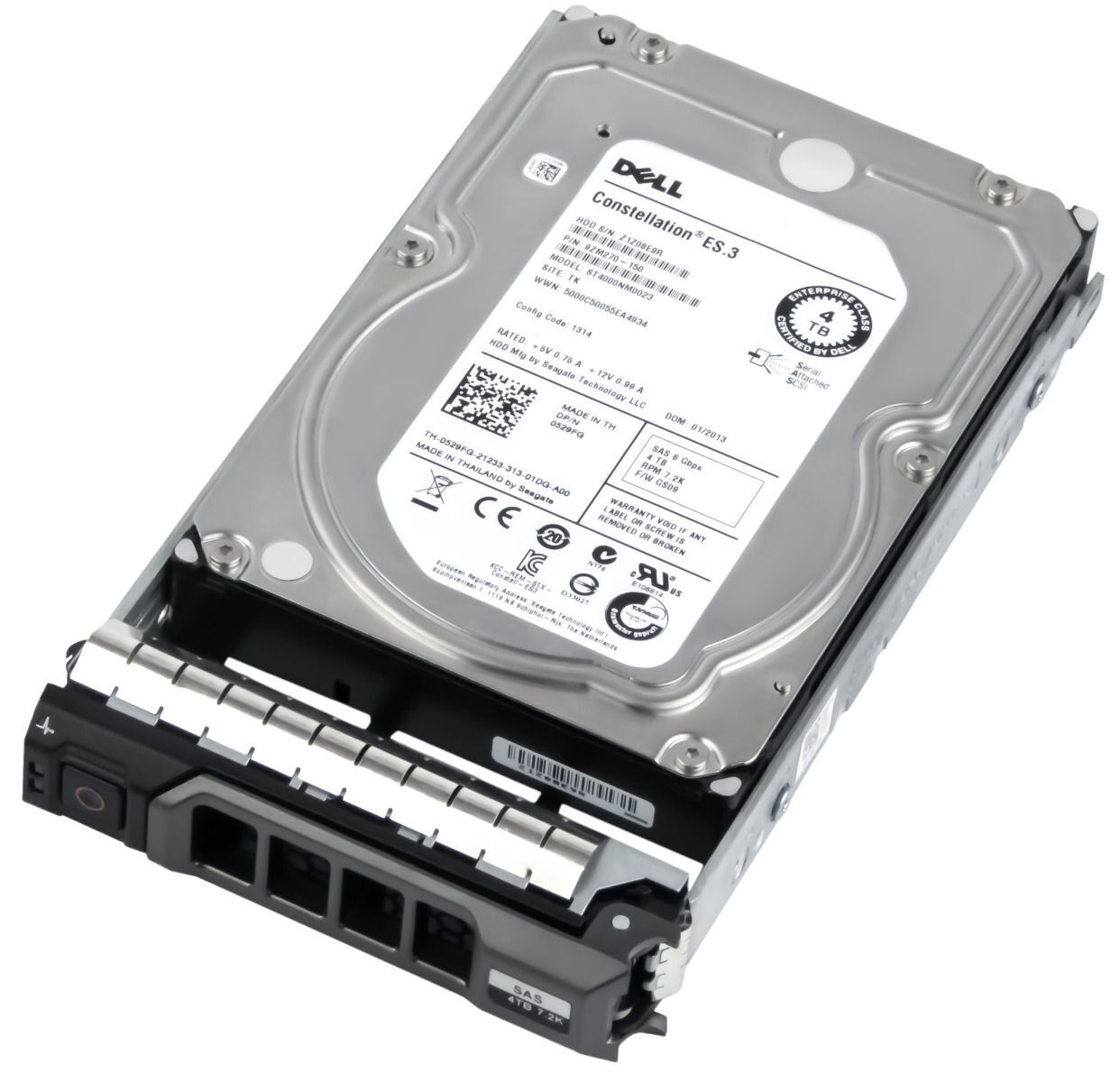 Dell 4TB 7.2K SAS 6G 128MB 3.5'' 0529FG 529FG ST4000NM0023 Hard Disk (New) // สินค้ารับประกัน โดย บริษัท อะไหล่เซิร์ฟเวอร์ จำกัด
