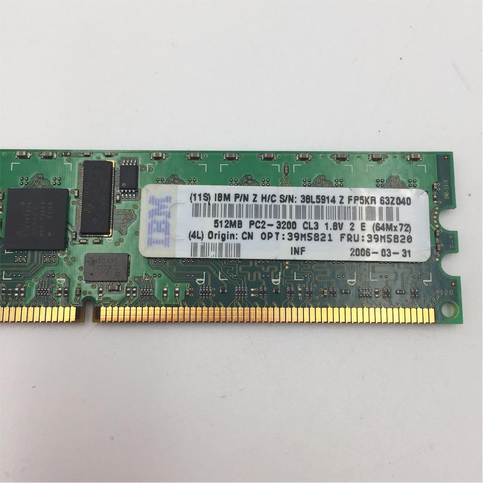 IBM 512MB 1Rx4 PC2-3200R DDR2 Memory ECC / 39M5820 / 38L5914 (Used) // สินค้ารับประกัน โดย บริษัท อะไหล่เซิร์ฟเวอร์ จำกัด
