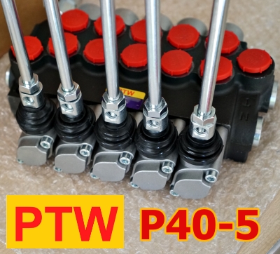 ไฮโดรลิคคอนโทรนวาวร์(4หุน) PTW P40-5(5แกน)(40L.)(3,000-4,600PSI)