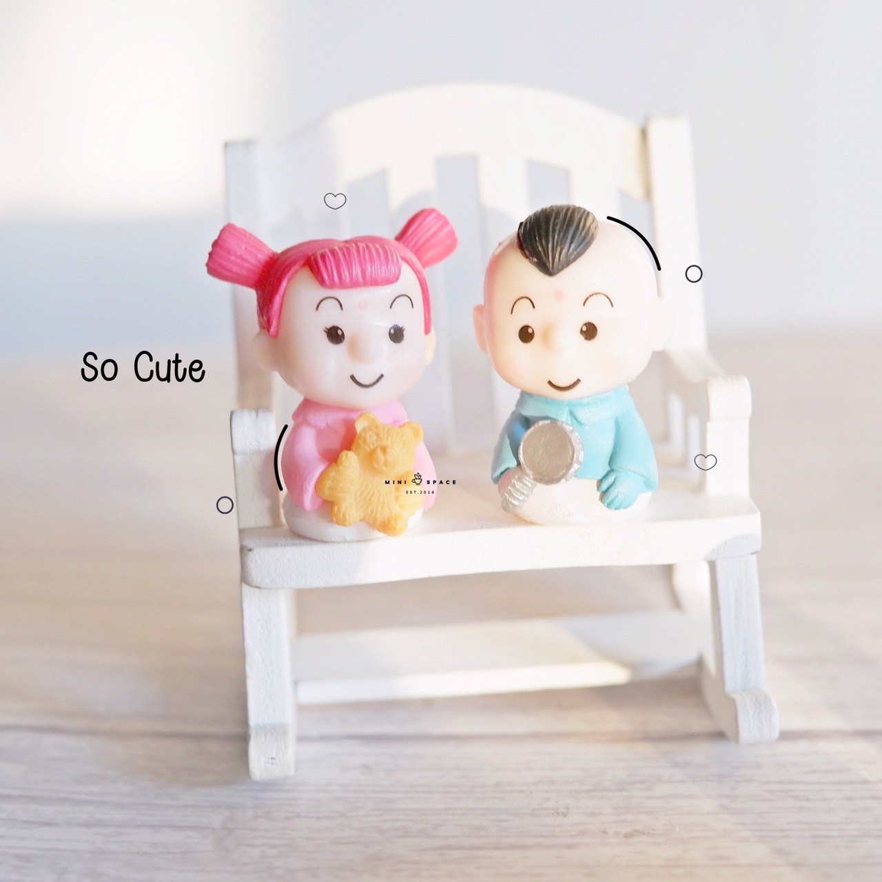 MS0059 Baby Doll ชายหญิงจีนชุดแกละ ตุ๊กตาจิ๋วจัดสวนถาด ตกแต่งสวน ตกแต่งกระถาง