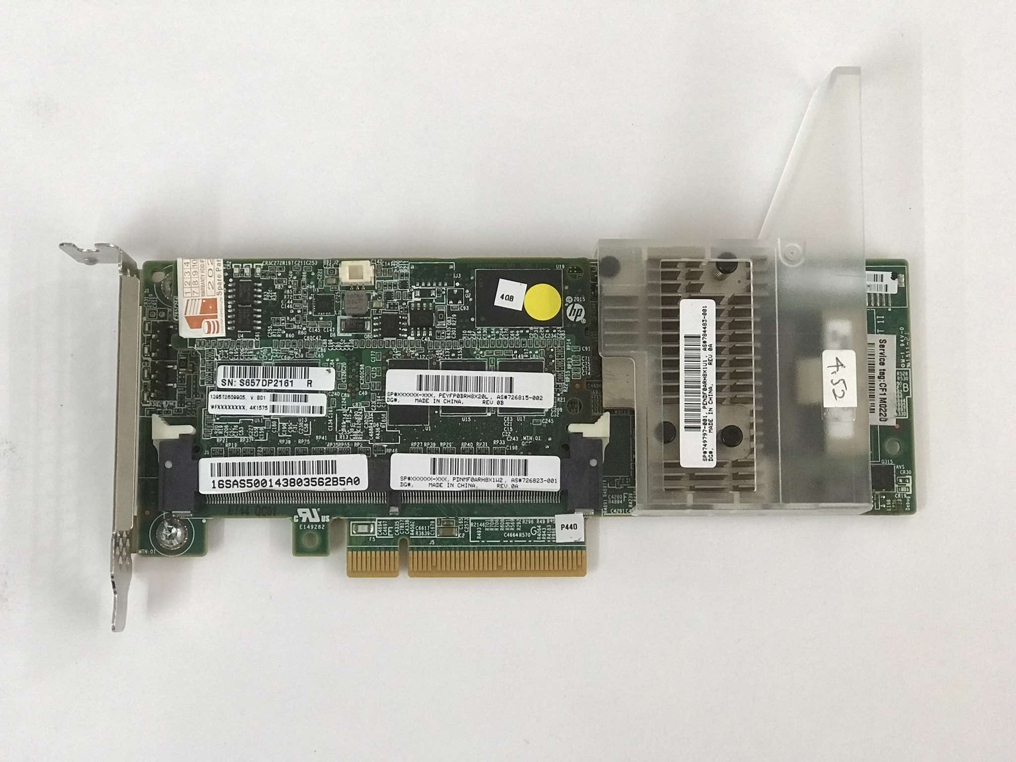 HP Smart Array P440 12Gb/s 4GB FBWC PCIe X8 SAS RAID Controller // 726823-001, 726815-002, 784483-001 (Used) // สินค้ารับประกัน โดย บริษัท อะไหล่เซิร์ฟเวอร์ จำกัด