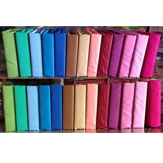 ผ้าปูที่นอน ครบชุด (ไม่มีผ้านวม) 6ฟุต สีพื้น สีเหมือนกันทั้งชุด