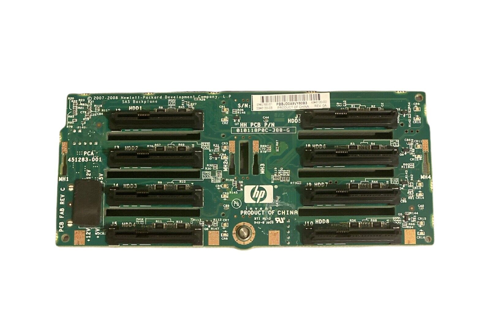 HP DL380 G6 G7 Server 8 Bay 2.5” SAS Hard Drive Backplane / 507690-001 / 451283-001 (Used) // สินค้ารับประกัน โดย บริษัท อะไหล่เซิร์ฟเวอร์ จำกัด