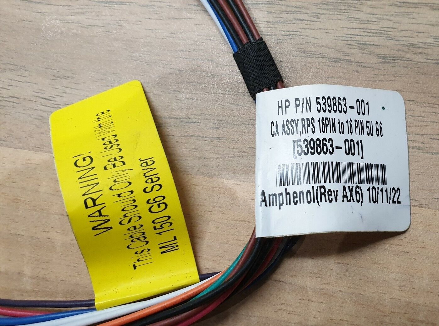 HP 16-Pin Cable Assembly Proliant ML150 G6 serveur // 539863-001 (Used) // สินค้ารับประกัน โดย บริษัท อะไหล่เซิร์ฟเวอร์ จำกัด