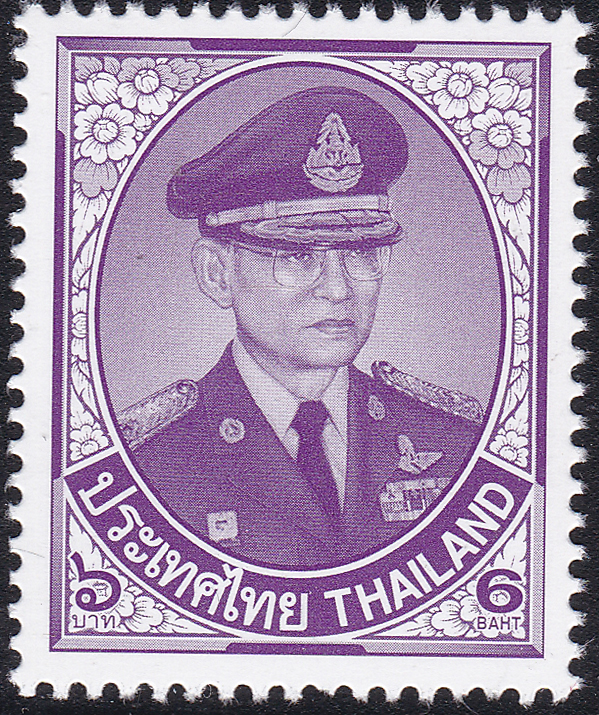 แสตมป์พระรูป ร.9 ชุดที่ 10 ดวง 6 บาท โรงพิมพ์ Thai British (พิมพ์2)