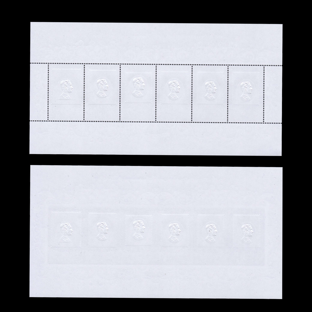 ชีท 140 ปี ตราไปรษณียากรไทย (ปรุ+ไม่ปรุ) เลขตรงกัน