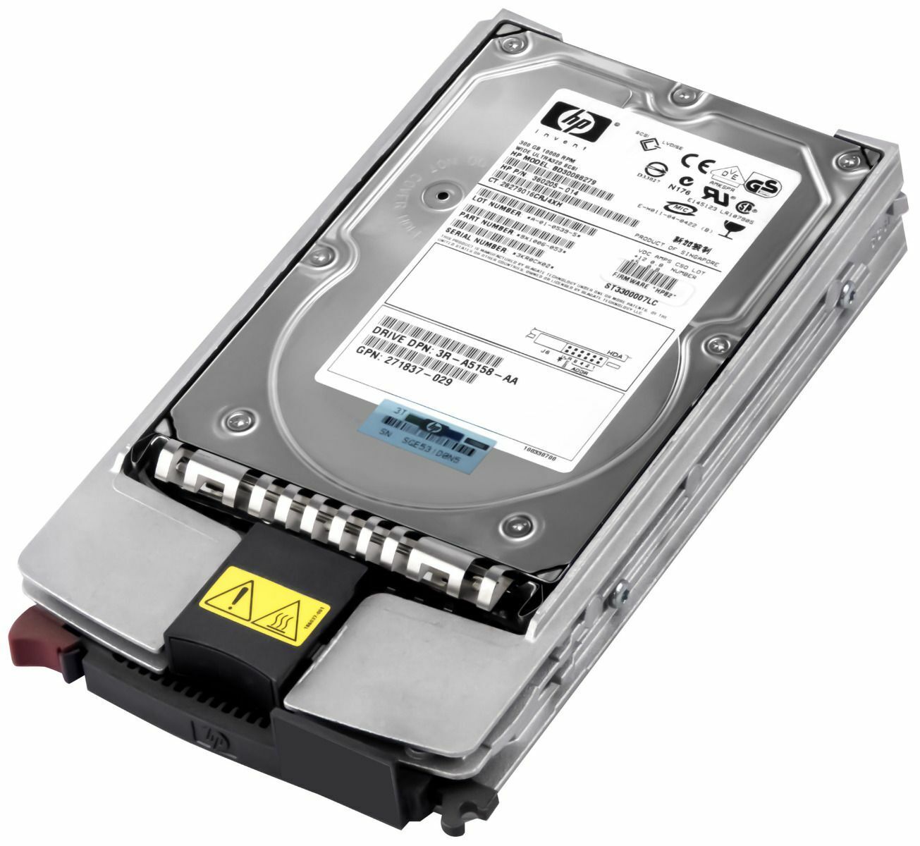 HP 300GB Internal 10Krpm 3.5" Ultra 320 SCSI HDD // TRAY 404701-001 / HDD 360205-014 / GPN 271837-029 / 3R-A5158-AA / BD30088279 ( ST3300007LC ) (Used) // สินค้ารับประกัน โดย บริษัท อะไหล่เซิร์ฟเวอร์ จำกัด