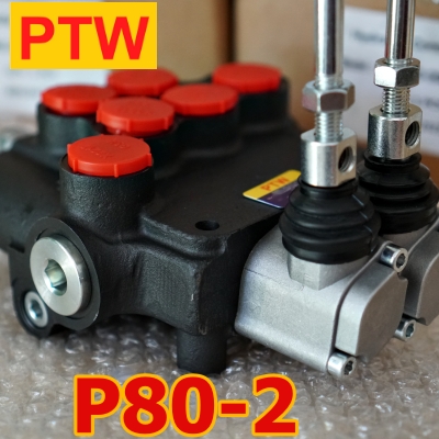 ไฮโดรลิคคอนโทรนวาวร์ (2แกน) PTW P80-2 (ุ6หุน) (80L.)(3,000-4,600PSI)