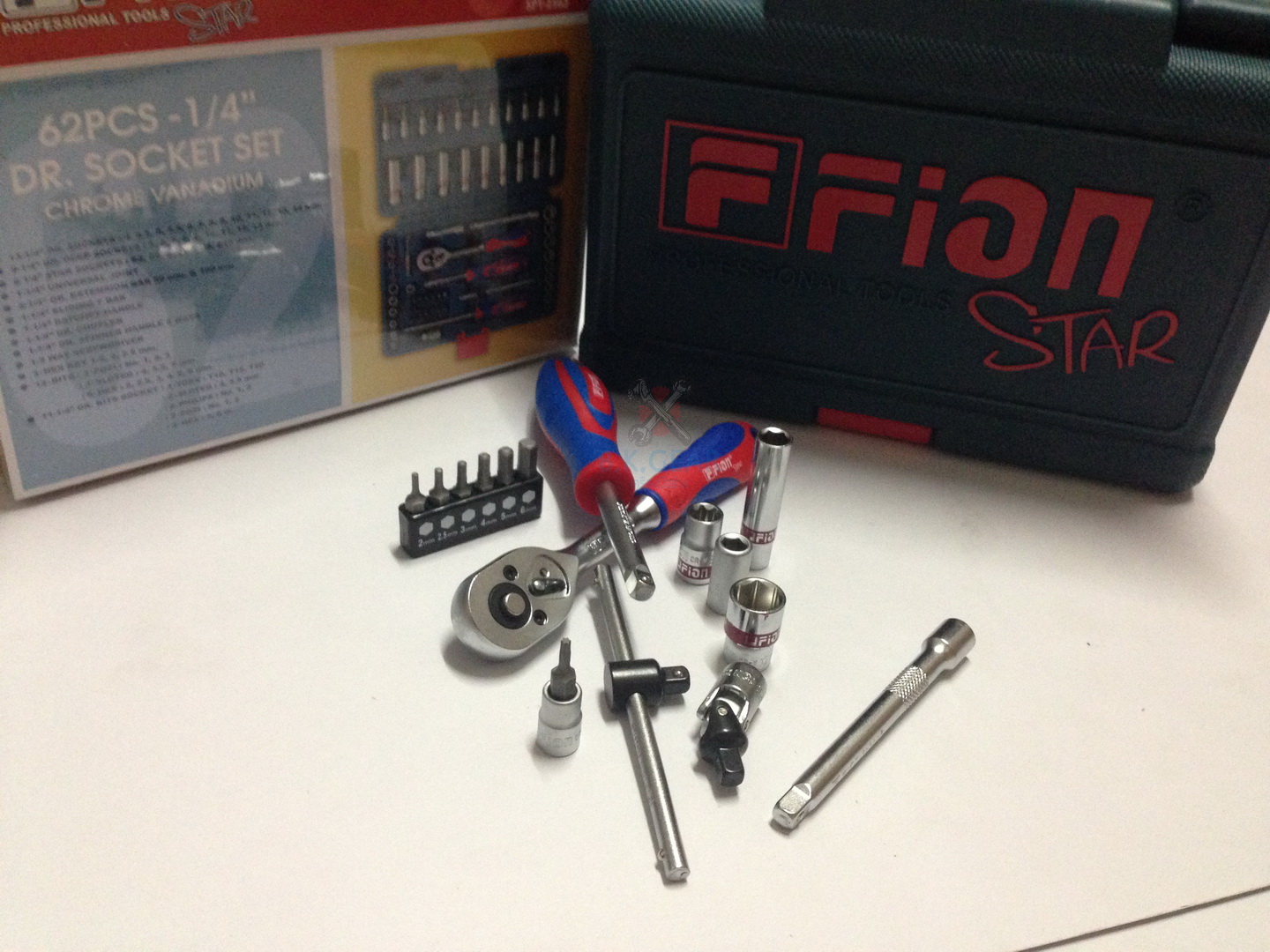 บล็อกชุด 62ชิ้น Fion ขนาด 1/4"