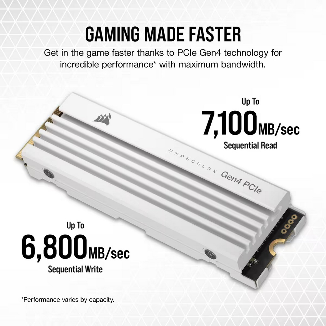 Corsair SSD MP600 PRO LPX 2TB (White) *Heatsink