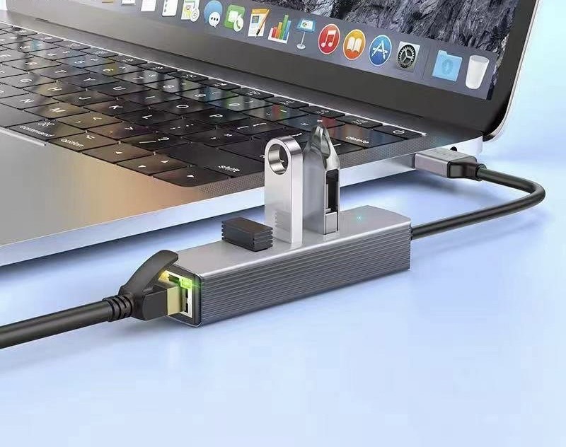 HB34 EASY LINK USB GIGABIT ETHERNET ADAPTER (USB TO USB 3.0x3 + RJ45)