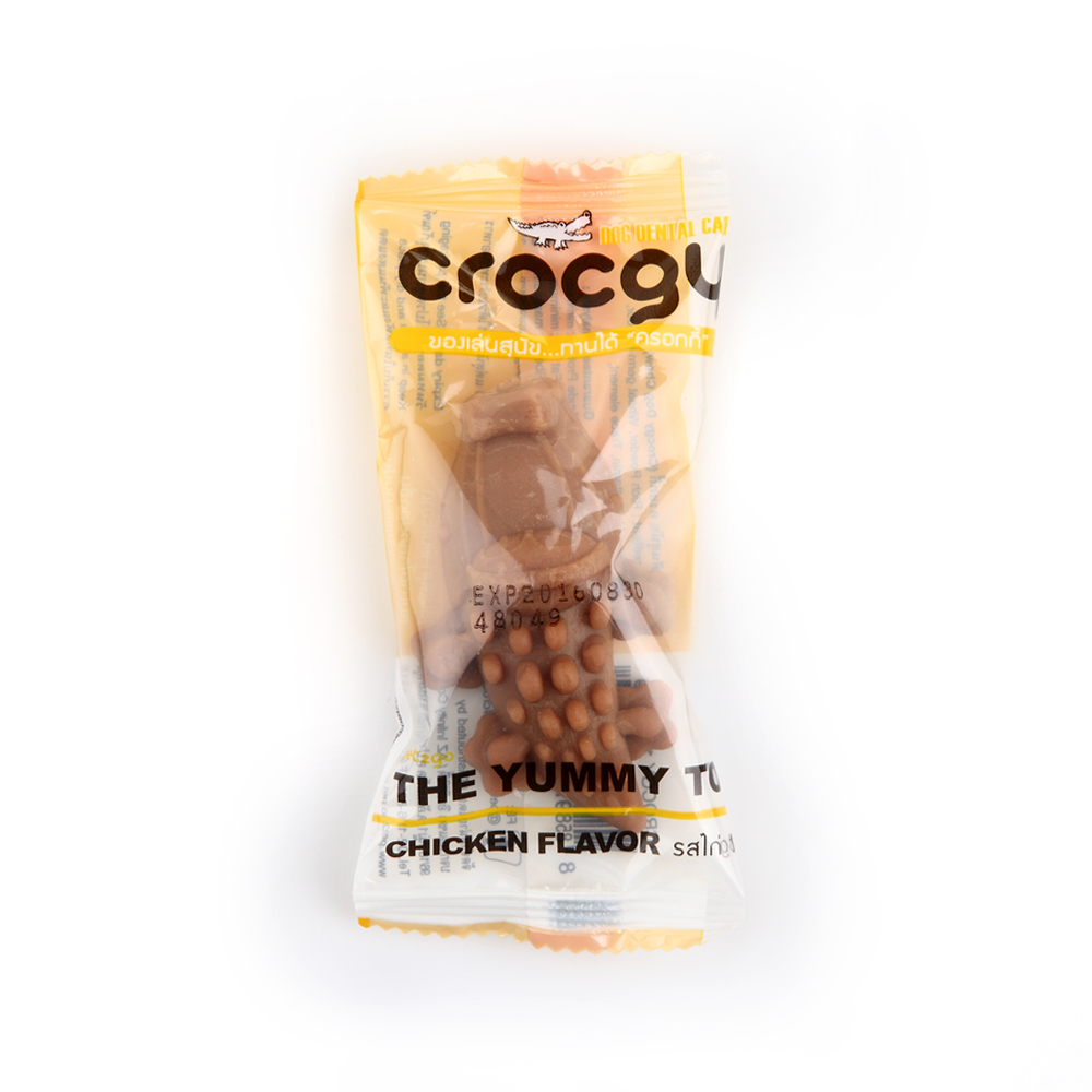 Crocgy คร๊อคกี้ ขนมขัดฟัน รสไก่ 18 กรัม (โปรโมชั่่น ซื้อครบ 5 ตัว คละรสได้ แถม 1 ตัว)
