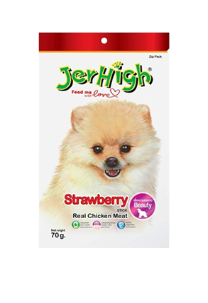 Jerhigh strawberry stick 70g เจอร์ไฮ สตรอเบอรี่ สติ๊ก น้ำหนัก 70 กรัม Exp 25/11/24