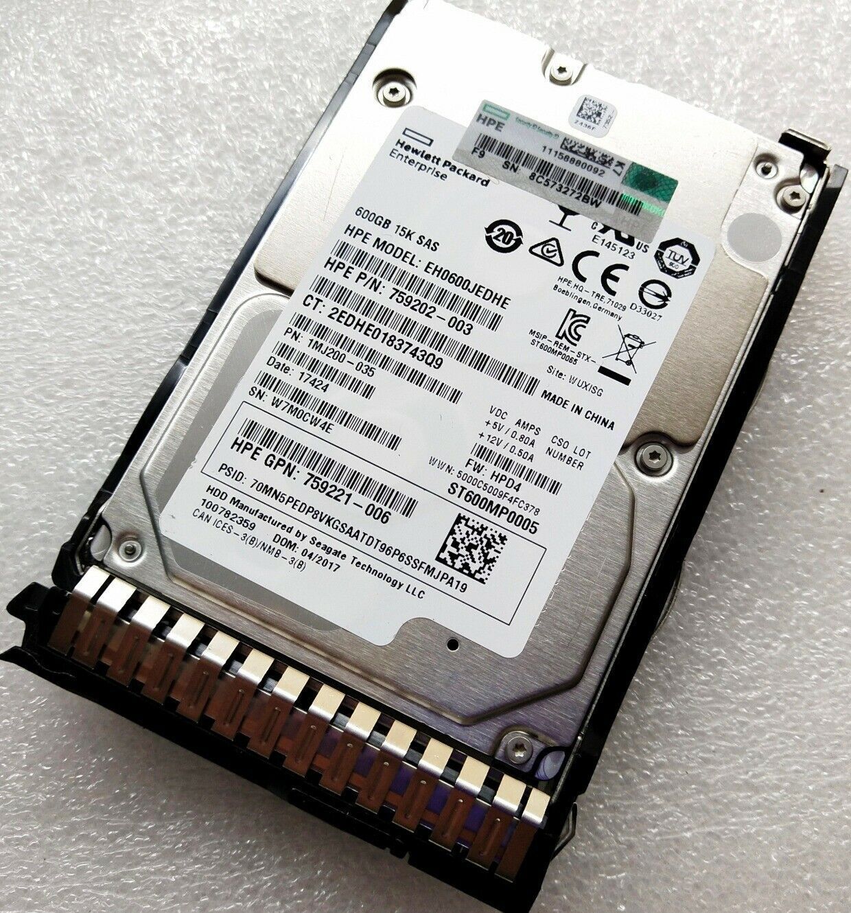 HP 600G 15K SAS 12G 2.5" // 759202-003 870794-001 759221-006 1MJ200-035 EH0600JEDHE ST600MP0005 2.5'' Hard Drive HDD สินค้ารับประกัน โดย บริษัท อะไหล่เซิร์ฟเวอร์ จำกัด