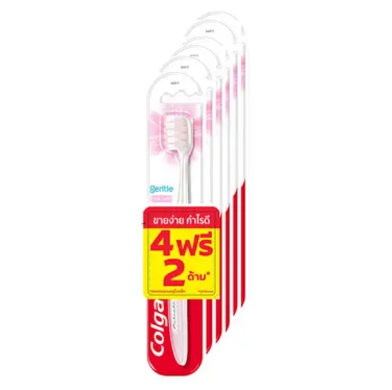 คอลเกต แปรงสีฟันผู้ใหญ่ เจนเทิลกัมแคร์ x 4+2 1