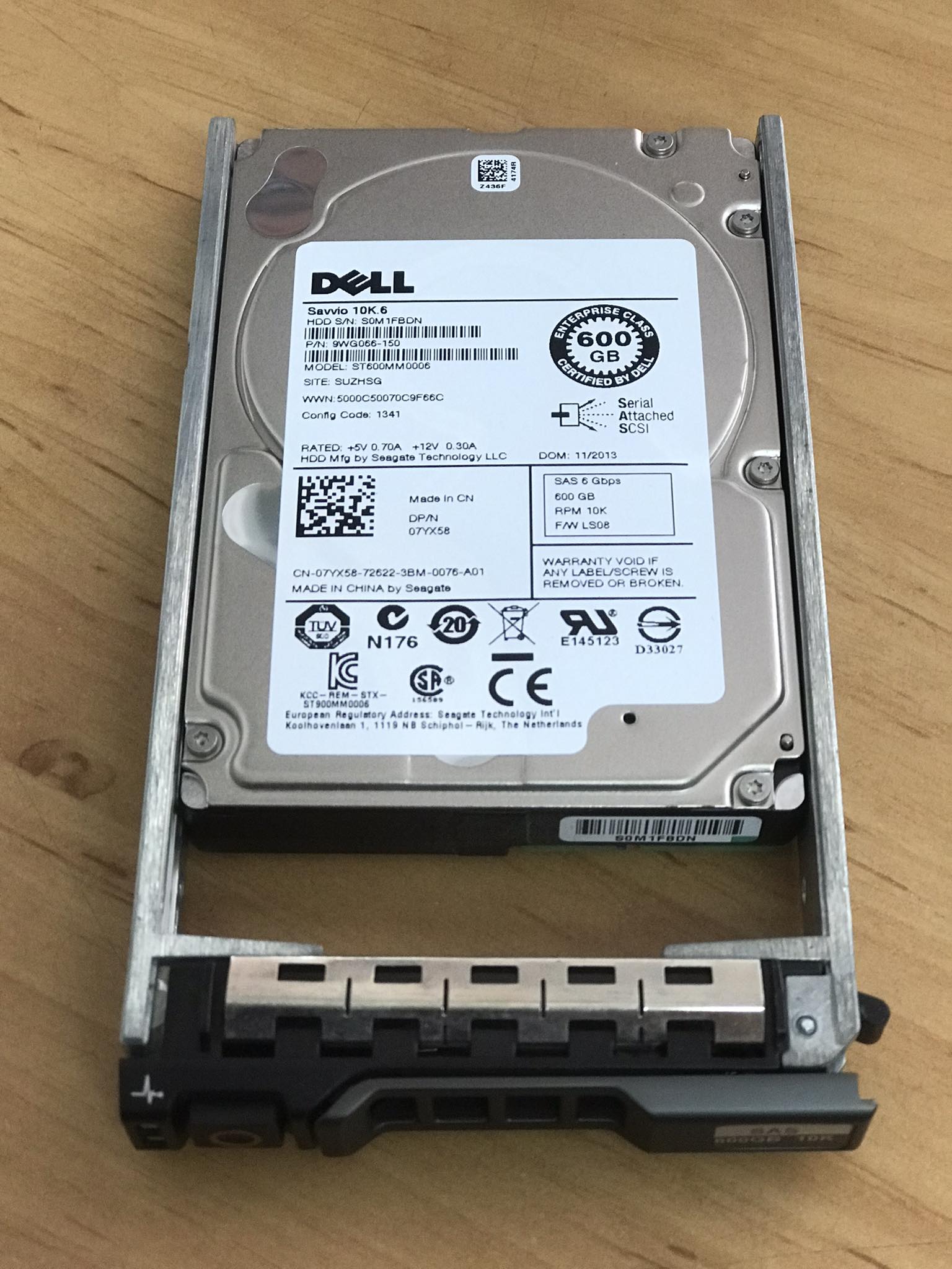 Dell 600GB 10K SAS 6G SFF 2.5'' Dell Harddisk , 07YX58, Model ST600MM0006, 9WG066-150 (Used) // สินค้ารับประกัน โดย บริษัท อะไหล่เซิร์ฟเวอร์ จำกัด