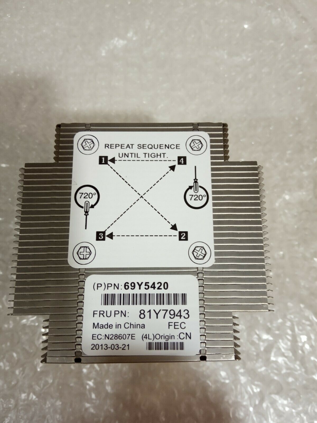 IBM Heatsink For IBM X3100 M4 // 81Y7943, 69Y5420 (Used) // สินค้ารับประกัน โดย บริษัท อะไหล่เซิร์ฟเวอร์ จำกัด