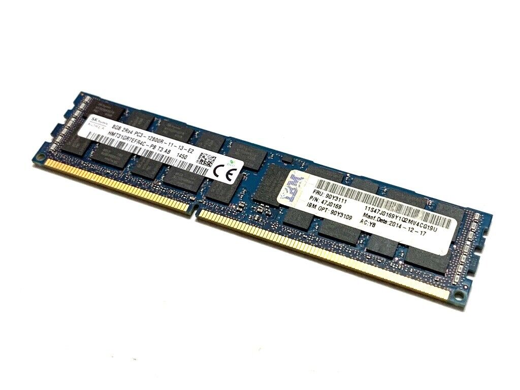 IBM 8GB 2Rx4 PC3-12800R 1600MHz DDR3 ECC Server Ram // 90Y3111 / HMT31GR7EFR4C-PB (Used) // สินค้ารับประกัน โดย บริษัท อะไหล่เซิร์ฟเวอร์ จำกัด
