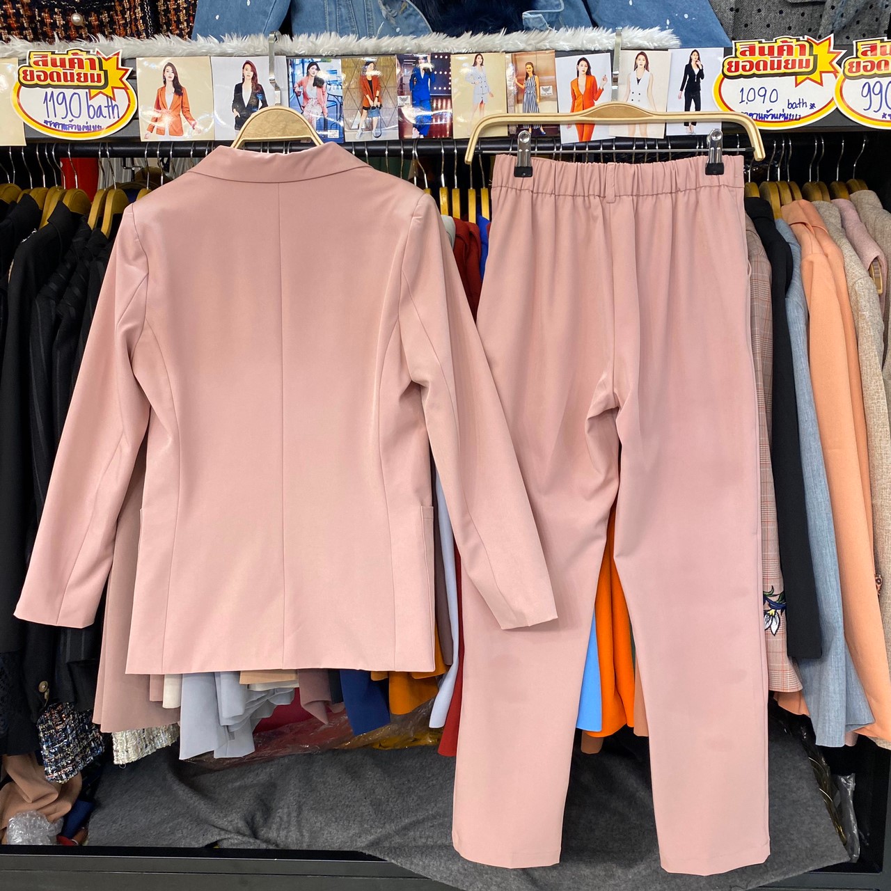 ชุดสูทสีชมพู Set2ชิ้น #IM006 (S-XL)