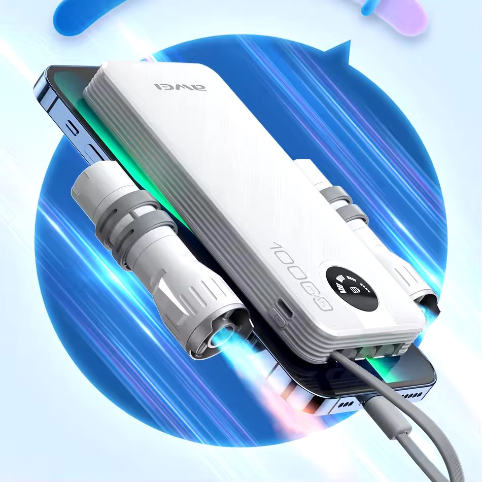 P133K MULTIPLE OUTPUT POWERBANK WITH CABLE 10000mAh