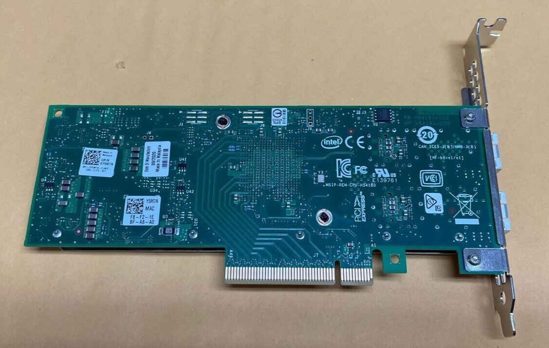 DELL X710-DA2 Intel X710DA2BLK 10GbE Dual Port Server Adapter // 0Y5M7N / 05N7Y5 (Used) // สินค้ารับประกัน โดย บริษัท อะไหล่เซิร์ฟเวอร์ จำกัด