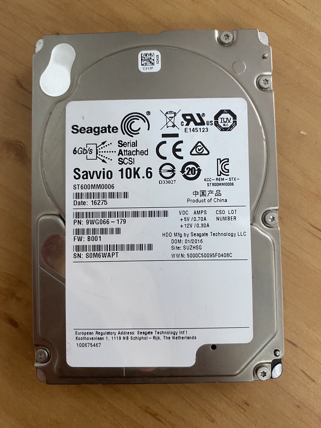 Seagate Savvio 600GB 10K 6G SAS 2.5" HDD Hard Drive // ST600MM0006 / 90WG066-179 (Used) // สินค้ารับประกัน โดย บริษัท อะไหล่เซิร์ฟเวอร์ จำกัด