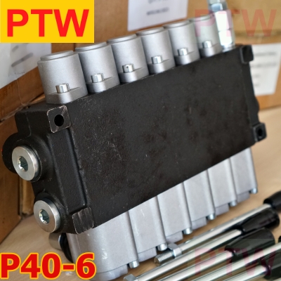 ไฮโดรลิคคอนโทรนวาวร์(4หุน) PTW P40-6(6แกน)(40L.)(3,000-4,600PSI)