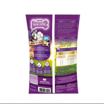 Bokdok อาหารเม็ดสุนัขโต รสเนื้อ ไก่ ตับ และผัก 20 แพ็ค/กระสอบ