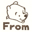 ตัวปั๊มฐานไม้รูปหมีพูห์ From (Pooh Mini Stamper DO-147AE)