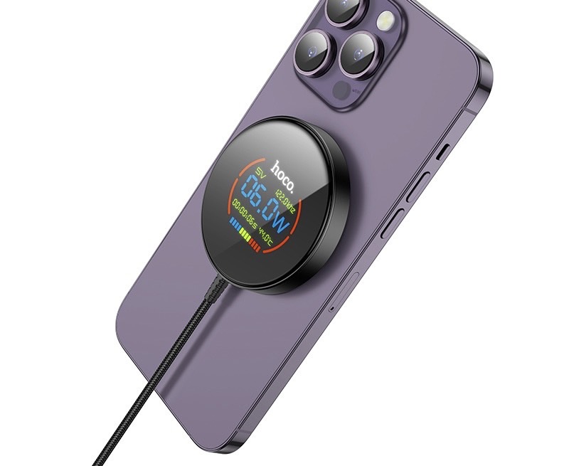 CQ17 MAGNETIC WIRELESS FAST CHARGER ULTRA COLORFUL DISPLAY