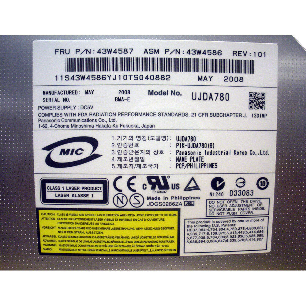 IBM CD-RW DVD-ROM Disk Drive X3650 UJDA780 // 43W4587 / 43W4586 (Used) // สินค้ารับประกัน โดย บริษัท อะไหล่เซิร์ฟเวอร์ จำกัด