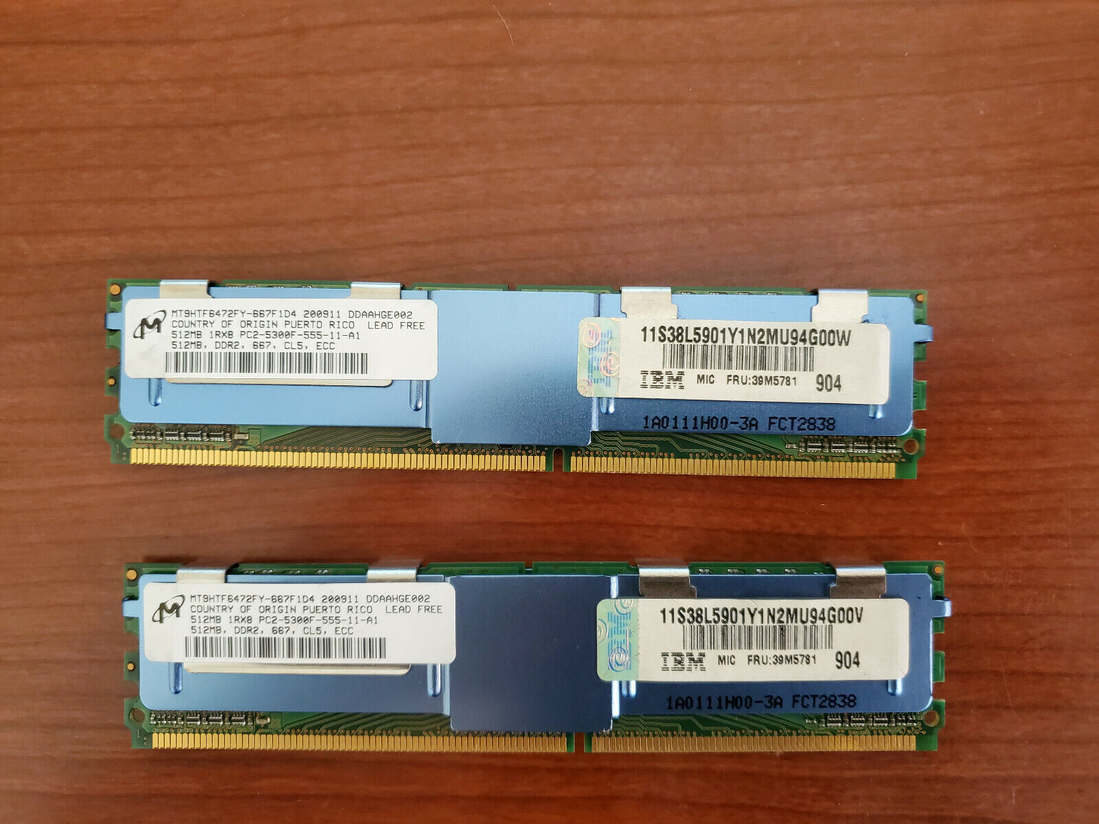 IBM 512MB PC2-5300F-555-11 Server Memory RAM / 39M5781 / 38L5901 (Used) // สินค้ารับประกัน โดย บริษัท อะไหล่เซิร์ฟเวอร์ จำกัด