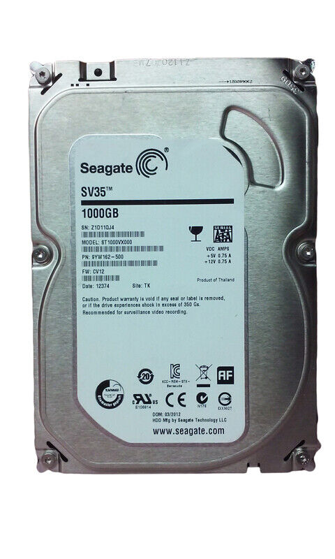 Seagate SV35 1 TB 3.5" SATA III Surveillance Hard Drive ST1000VX000 สินค้ารับประกัน โดย บริษัท อะไหล่เซิร์ฟเวอร์ จำกัด