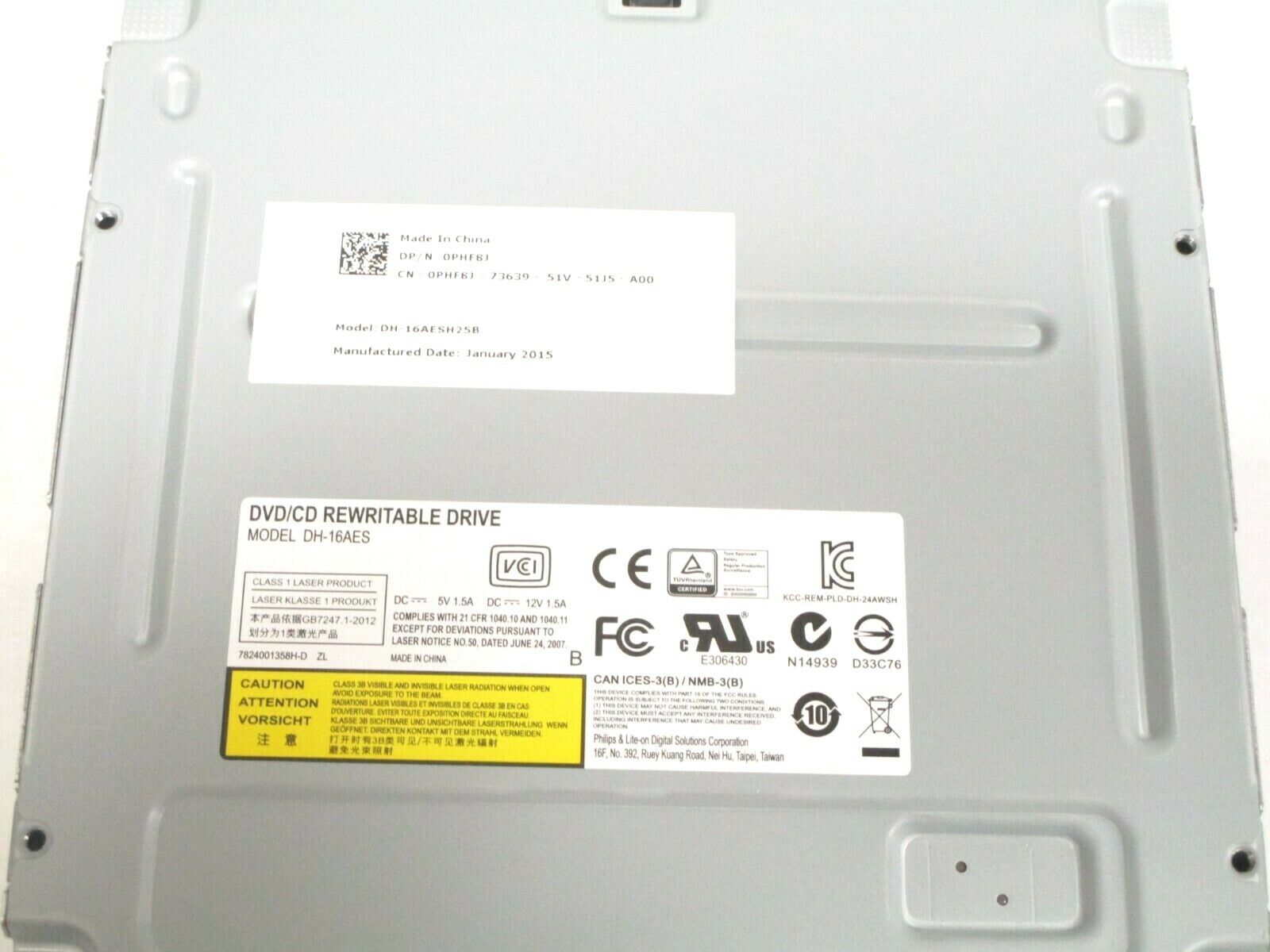 Dell DH-16AES SATA DVD-RW Disk Drive // PHF8J / 0PHF8J (Used) // สินค้ารับประกัน โดย บริษัท อะไหล่เซิร์ฟเวอร์ จำกัด