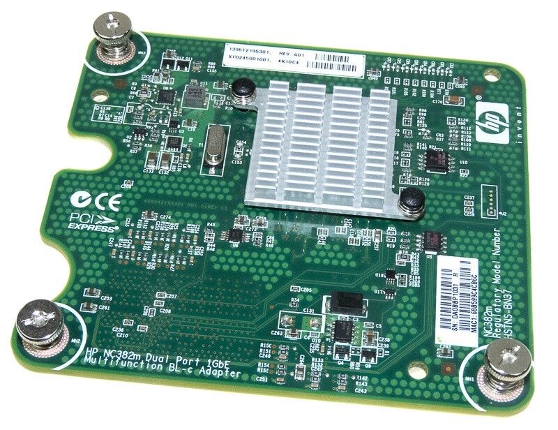 HP PCI-e NC382M Dual Port Ethernet Card // 462748-001 / 453246-B21 / 453244-001 (Used) // สินค้ารับประกัน โดย บริษัท อะไหล่เซิร์ฟเวอร์ จำกัด