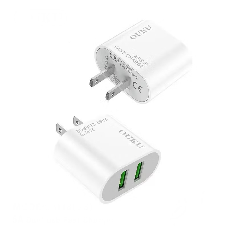 Q18 5A DUAL USB FAST CHARGER iP SET