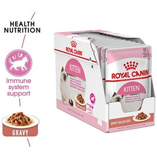 Royal Canin Kitten Instinctive pouch gravy อาหารแมว แบบเปียก สำหรับลูกแมว 4เดือน-1ปี เกรวี่ 85 กรัม x 12 ซอง