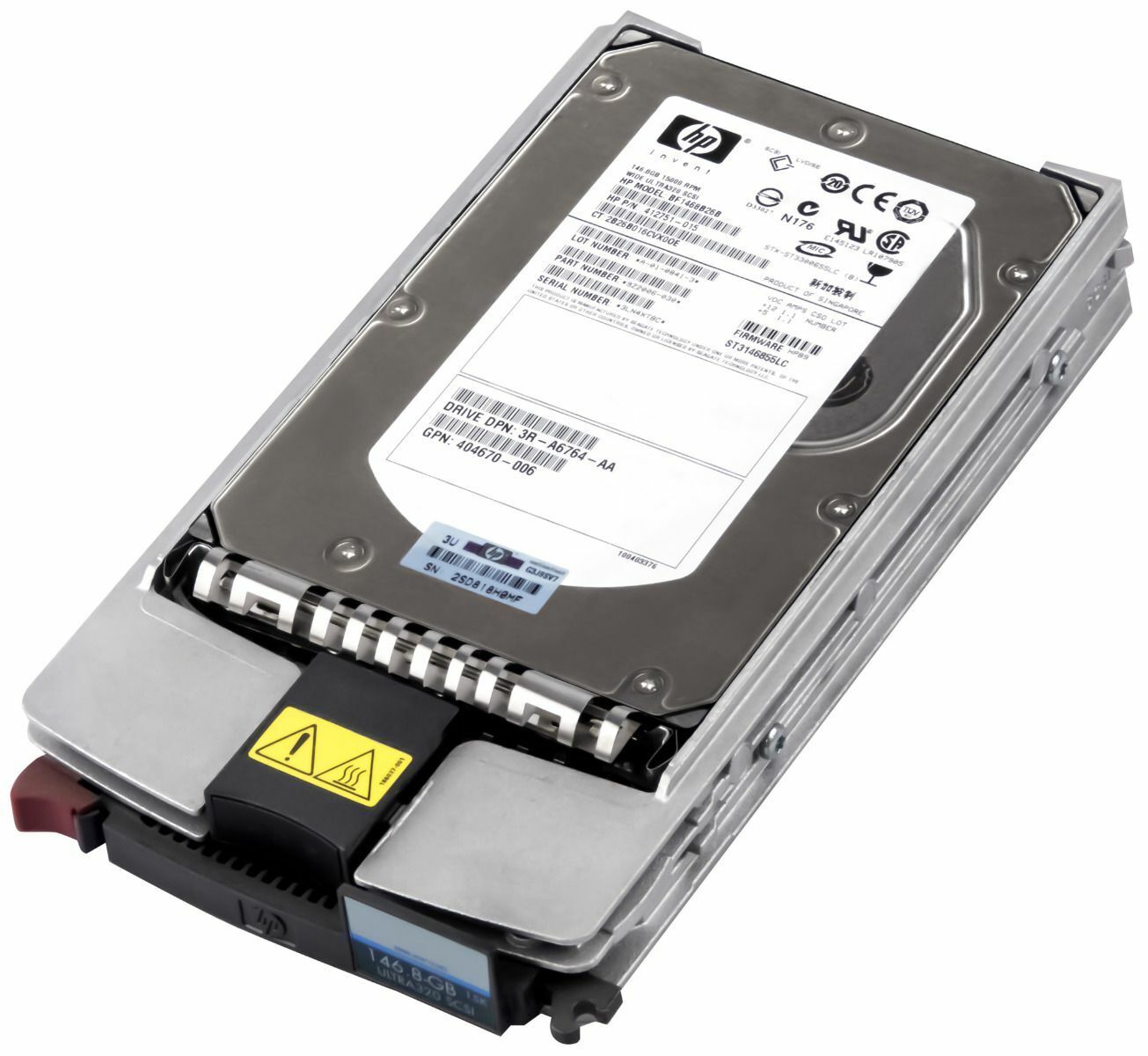 Disk HP146GB 15K 16MB SCSI U320 80-PIN 3.5 HDD // BF1468B26B / 412751-015 / GPN 404670-006 / TRAY 404712-001 / ST3146855LC (Used) // สินค้ารับประกัน โดย บริษัท อะไหล่เซิร์ฟเวอร์ จำกัด
