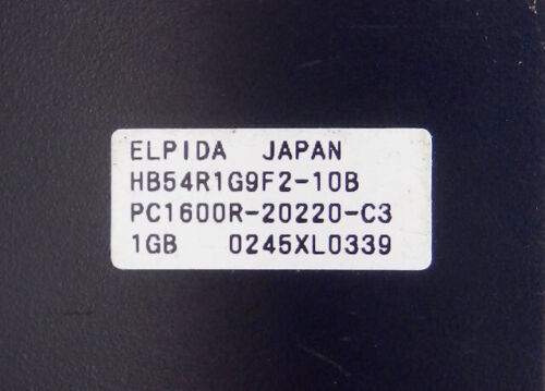 Elpida 1GB 184 Pin CL2 ECC PC1600R -20220-C3 DDR DIMM Module / HB54R1G9F2-10B // (USED) สินค้ารับประกัน โดย บริษัท อะไหล่เซิร์ฟเวอร์ จำกัด