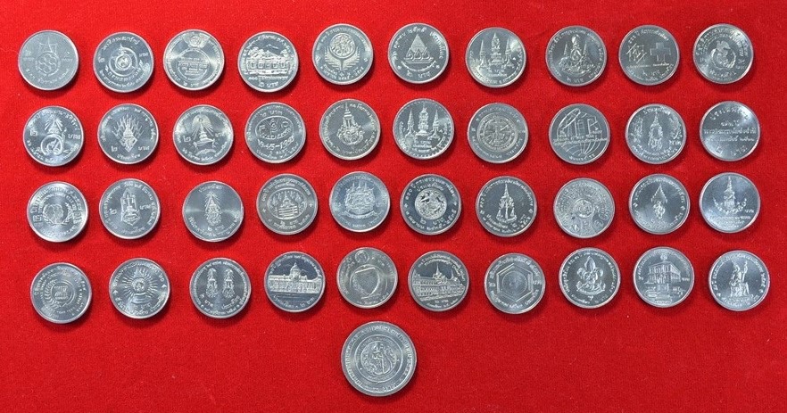 เหรียญ 2 บาท (ครบชุด 41 เหรียญ) ยังไม่ผ่านการใช้งาน (UNC)
