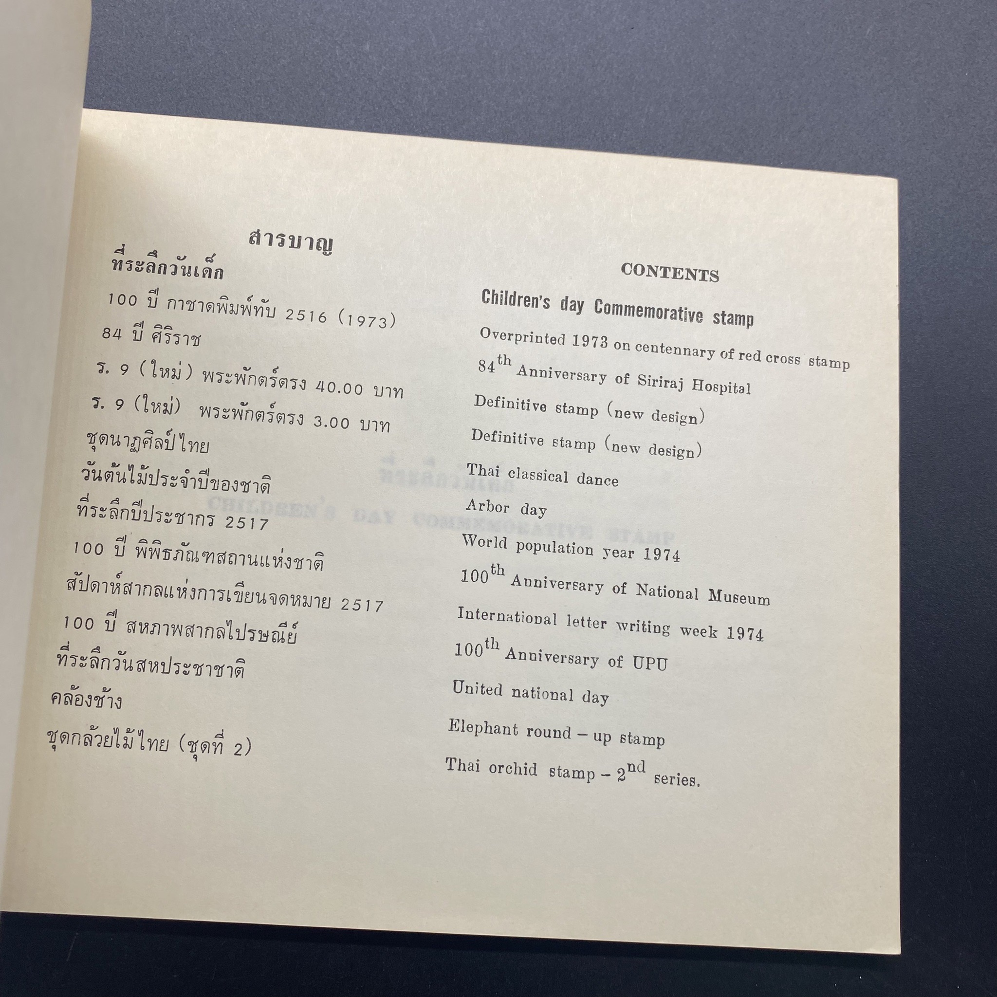 THAI POSTAGE STAMPS 1974