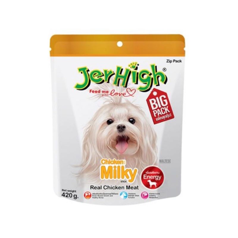 Jerhigh Milky stick 420g เจอร์ไฮ มิลค์กี้ สติ๊ก รสนม 420 กรัม