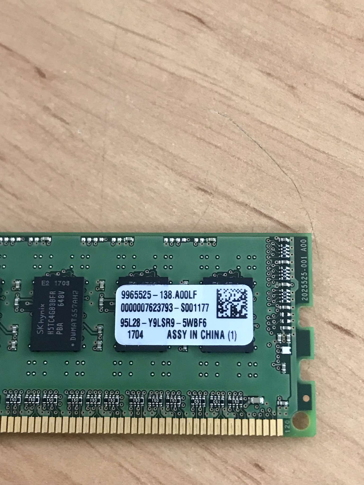 Kingston 8GB 2Rx8 PC3-12800E MEMORY // KVR16E11/8, 9965525-138, 8GB 2Rx8 PC3-12800E (Used) // สินค้ารับประกัน โดย บริษัท อะไหล่เซิร์ฟเวอร์ จำกัด