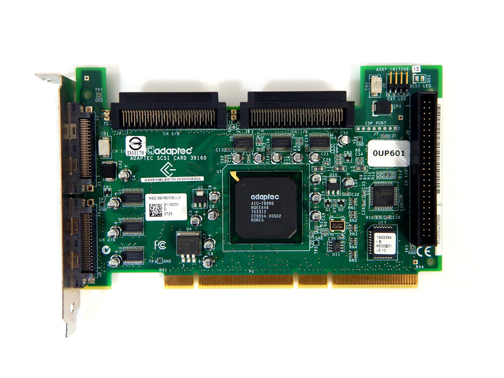 Dell Adaptec Dual U160-SCSI Controller ASC-39160-DELL3 2116200 Adapter // 0R5601 (Used) // สินค้ารับประกัน โดย บริษัท อะไหล่เซิร์ฟเวอร์ จำกัด