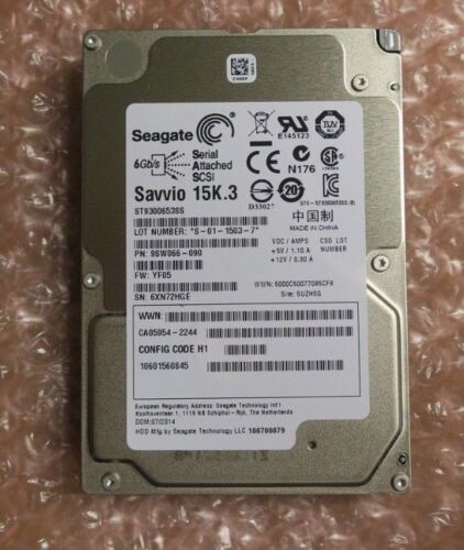 Seagate Savvio ST9300653SS 300GB 15K RPM 2.5in SAS 6Gb/s Hard Drive สินค้ารับประกัน โดย บริษัท อะไหล่เซิร์ฟเวอร์ จำกัด