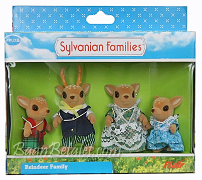 ครอบครัวซิลวาเนียน กวางเรนเดียร์ 4 ตัว (UK) Sylvanian Families Moss Reindeer Family