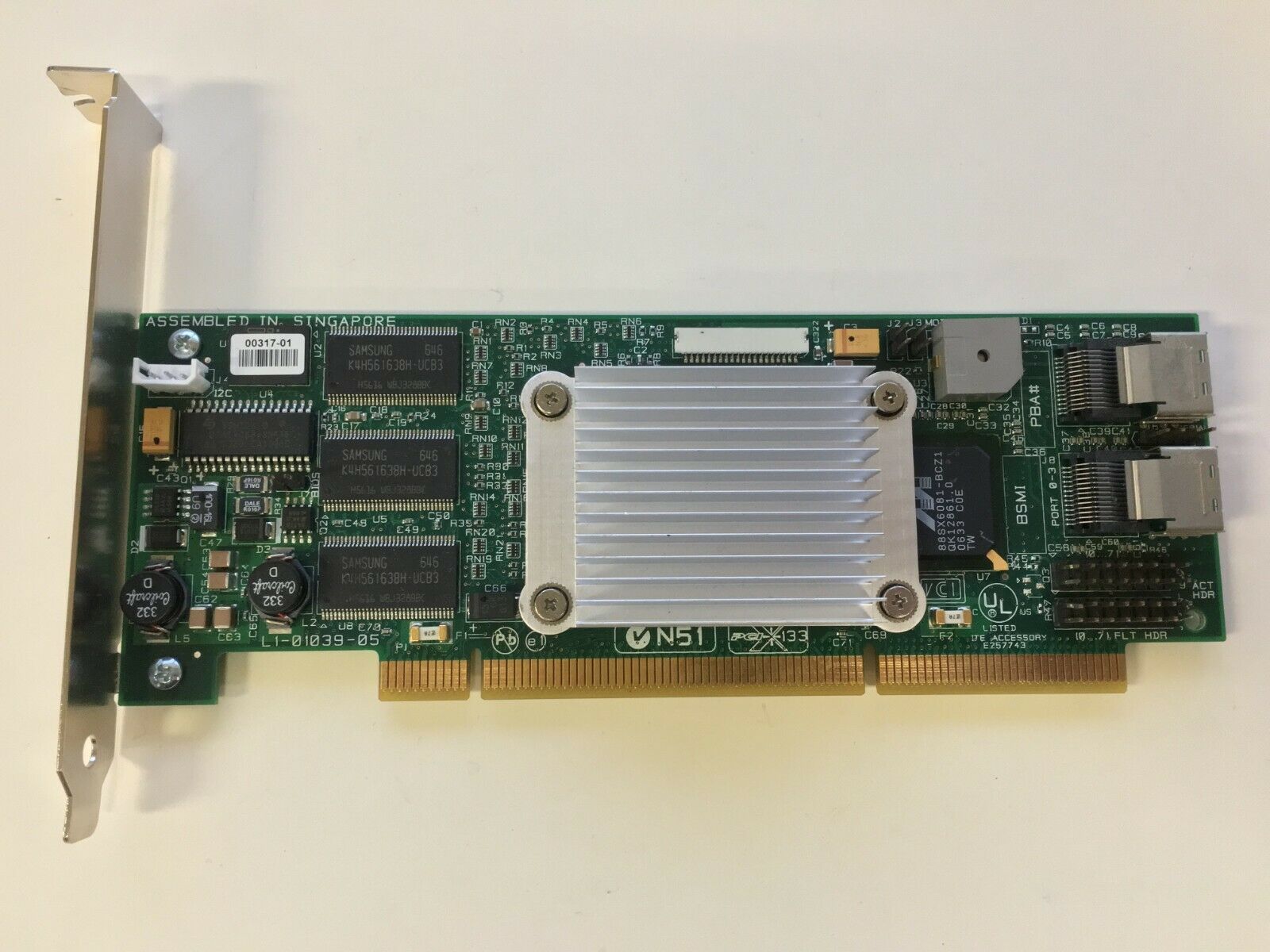LSI Logic L1-01039-05 / L3-01039-06 SATA SAS RAID Controller Card (Used) // สินค้ารับประกัน โดย บริษัท อะไหล่เซิร์ฟเวอร์ จำกัด