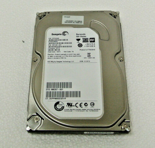 HP SEAGATE 500GB 7.2K 6G SATA3 636929-001 680207-001 1BD142-021HDD ST500DM002 // สินค้ารับประกัน โดย บริษัท อะไหล่เซิร์ฟเวอร์ จำกัด
