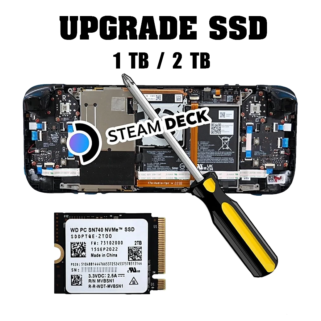 บริการเสริมอัพเกรด Steam Deck SSD M.2 (1TB/2TB)
